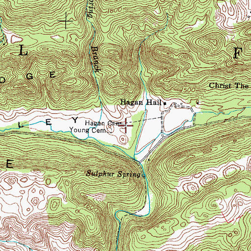 Topographic Map of Hagan Cemetery, VA