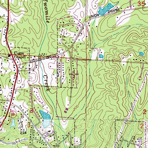 Topographic Map of Northcliff, AL