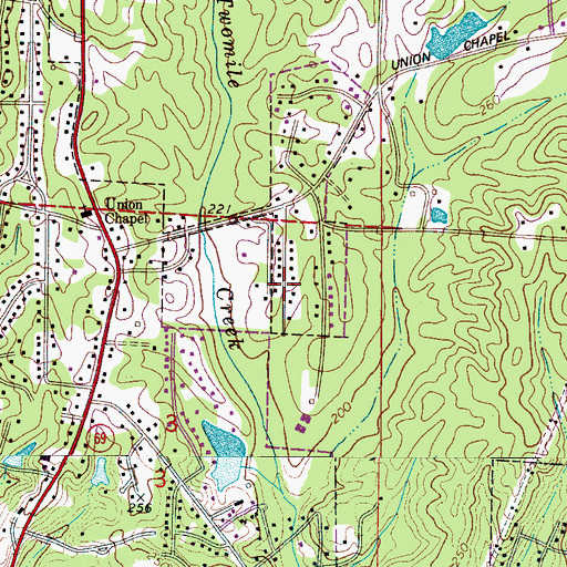 Topographic Map of Northcrest, AL