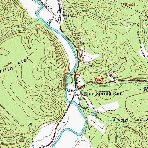 Topographic Map of Hays Creek, VA