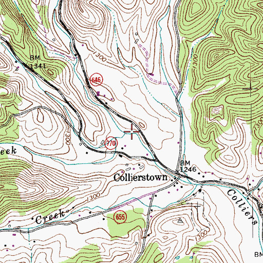 Topographic Map of Hayslette Creek, VA