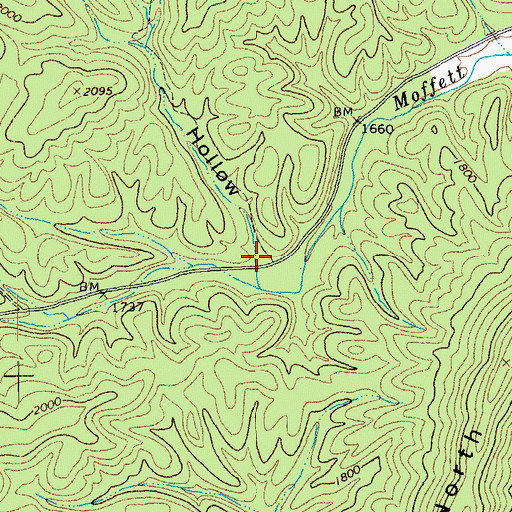 Topographic Map of Haywood Hollow, VA