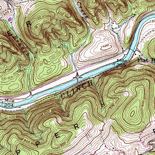 Topographic Map of Head Creek, VA
