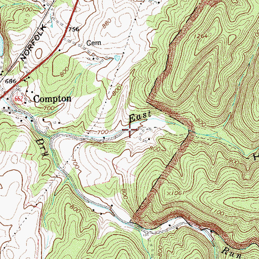 Topographic Map of Heiskell Hollow, VA