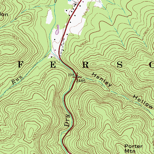 Topographic Map of Henley Hollow, VA