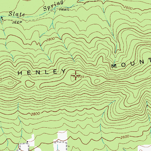 Topographic Map of Henley Mountain, VA