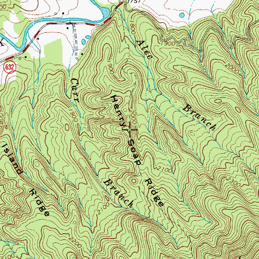 Topographic Map of Henry Soap Ridge, VA