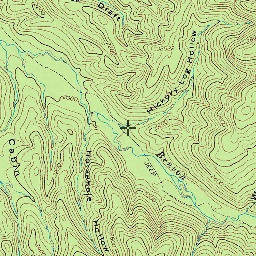 Topographic Map of Hickory Log Hollow, VA