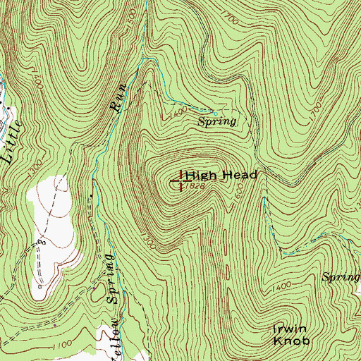 Topographic Map of High Head, VA