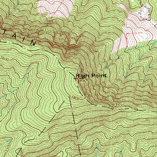 Topographic Map of High Point, VA