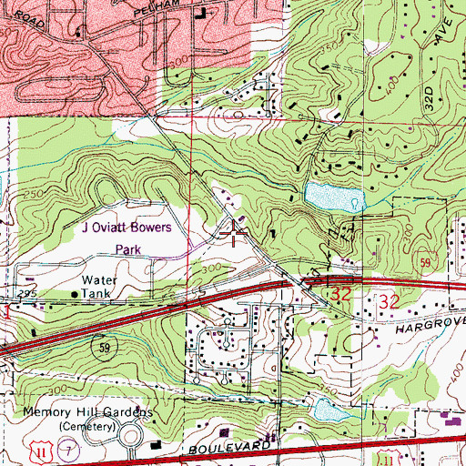 Topographic Map of Oakhill Special Education Facility, AL