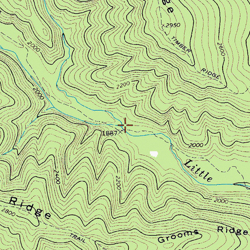 Topographic Map of Hog Run, VA
