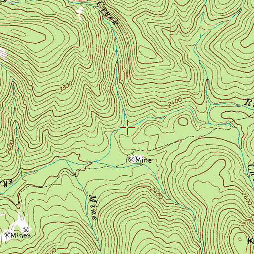 Topographic Map of Hogback Creek, VA