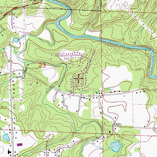 Topographic Map of Old Mill Trace, AL
