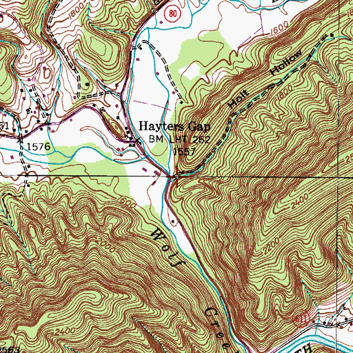 Topographic Map of Holt Hollow, VA