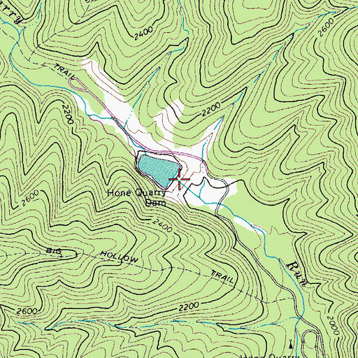 Topographic Map of Hone Quarry Dam, VA