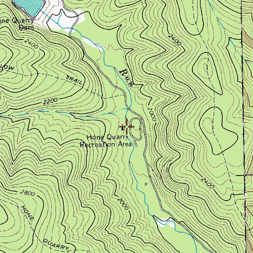 Topographic Map of Hone Quarry Recreation Site, VA