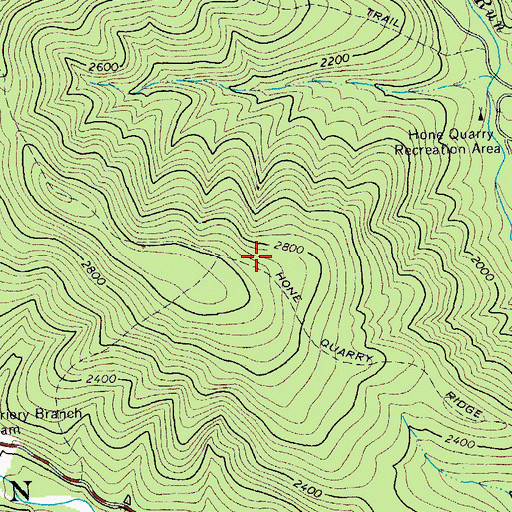 Topographic Map of Hone Quarry Ridge Trail, VA