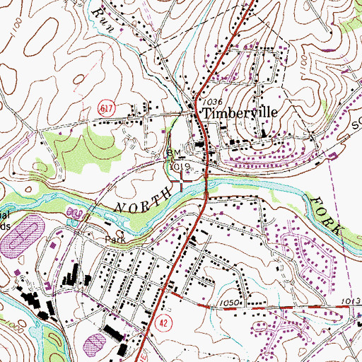 Topographic Map of Honey Run, VA