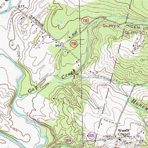 Topographic Map of Honey Run, VA