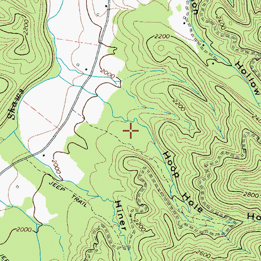 Topographic Map of Hoop Hole Hollow, VA