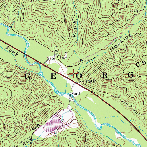 Topographic Map of Hopkins Hollow, VA