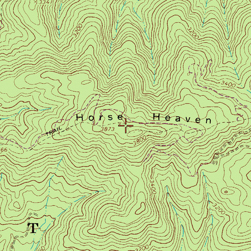 Topographic Map of Horse Heaven, VA