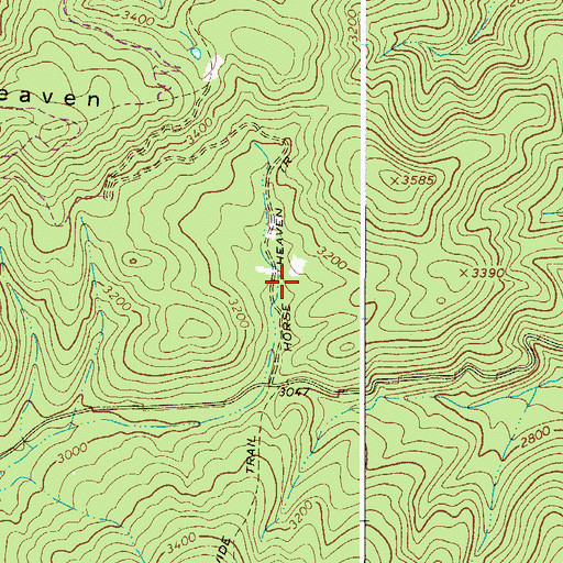 Topographic Map of Horse Heaven Trail, VA