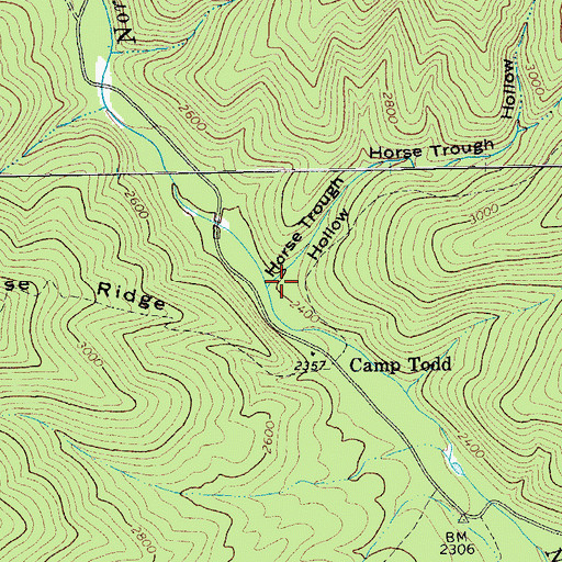 Topographic Map of Horse Trough Hollow, VA