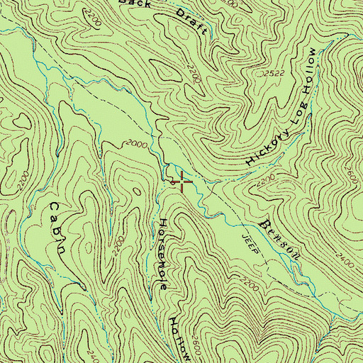 Topographic Map of Horsehole Hollow, VA
