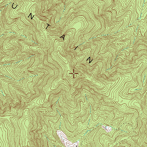 Topographic Map of Horseshoe Mountain, VA