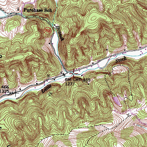 Topographic Map of Horton Branch, VA