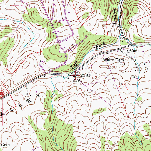 Topographic Map of Horton Valley, VA