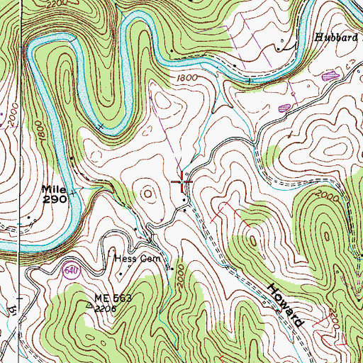 Topographic Map of Howard Hollow, VA