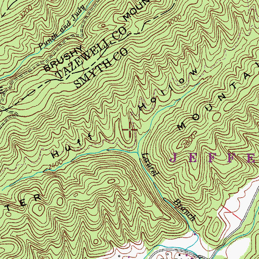 Topographic Map of Huff Hollow, VA