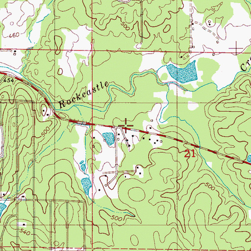 Topographic Map of Parsons (historical), AL