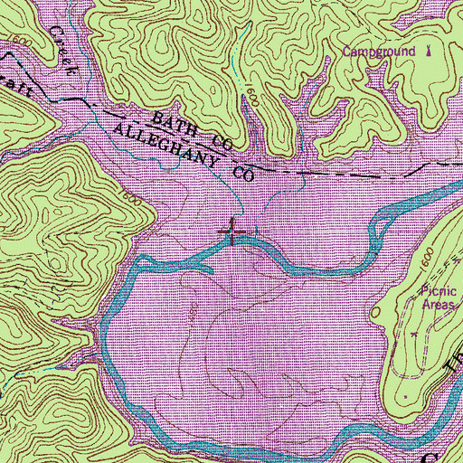Topographic Map of Hughes Draft, VA