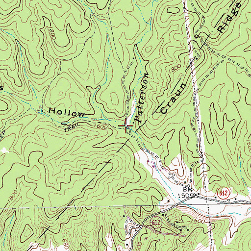 Topographic Map of Hughes Hollow, VA