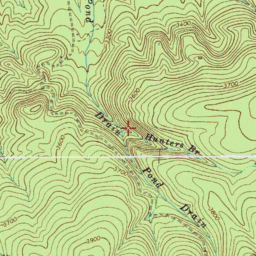 Topographic Map of Hunters Branch, VA