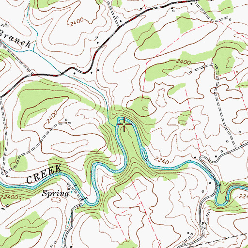 Topographic Map of Hutson Branch, VA