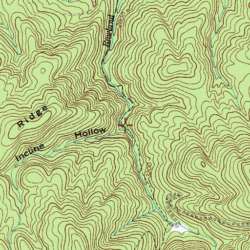 Topographic Map of Incline Hollow, VA