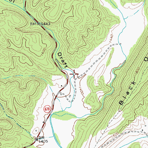 Topographic Map of Indian Draft, VA