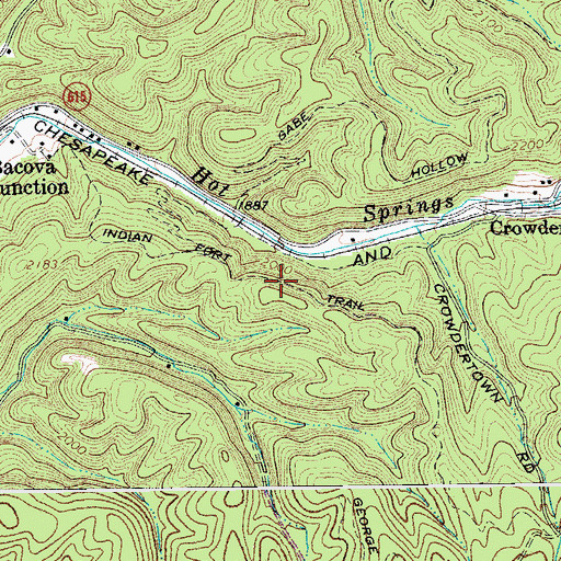 Topographic Map of Indian Fort Trail, VA