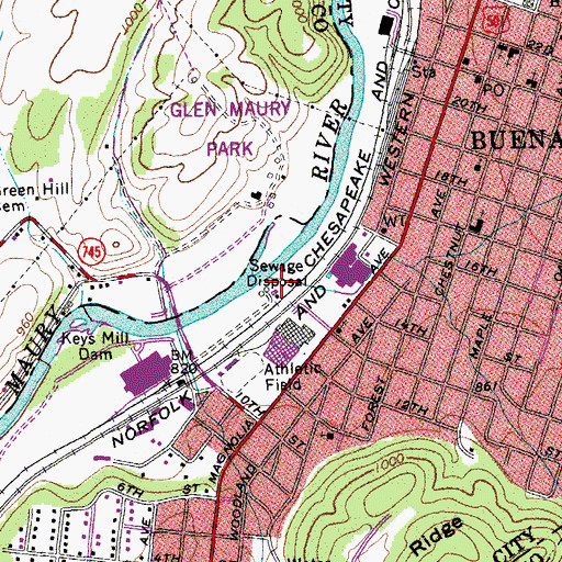Topographic Map of Indian Gap Run, VA