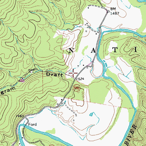Topographic Map of Ingram Draft, VA