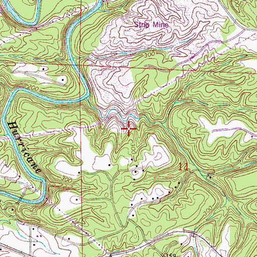 Topographic Map of Peterson Pit Mine, AL