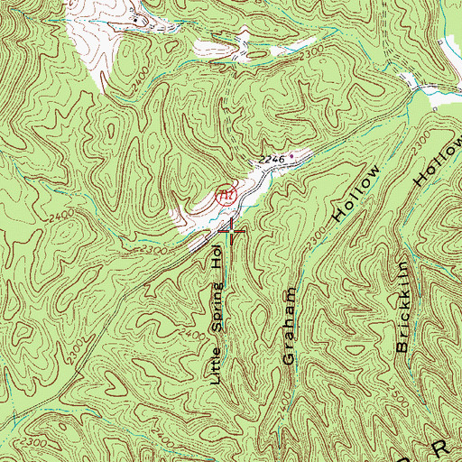 Topographic Map of Little Spring Hollow, VA