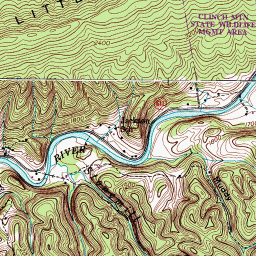 Topographic Map of Jackson School, VA
