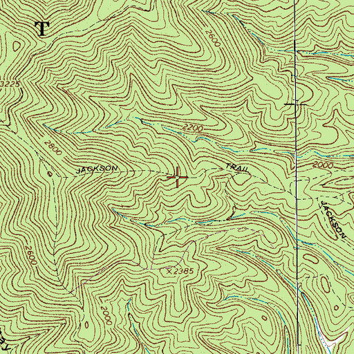 Topographic Map of Jackson Trail, VA