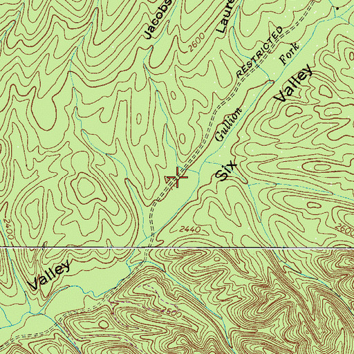 Topographic Map of Jacobs Hollow, VA